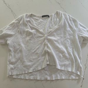 brandy melville white button up!!